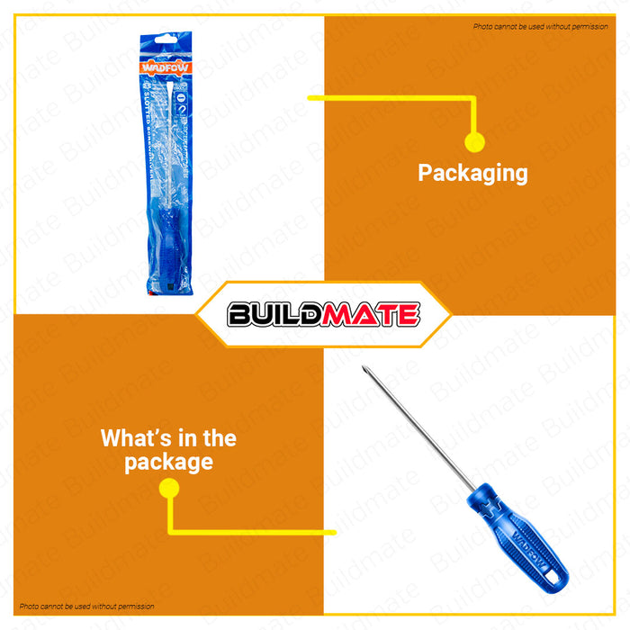 BUILDMATE Wadfow Phillips Screwdriver PH2X38mm | PH2x150mm 40CR Round Shank Magnetic Hand Tools WHT