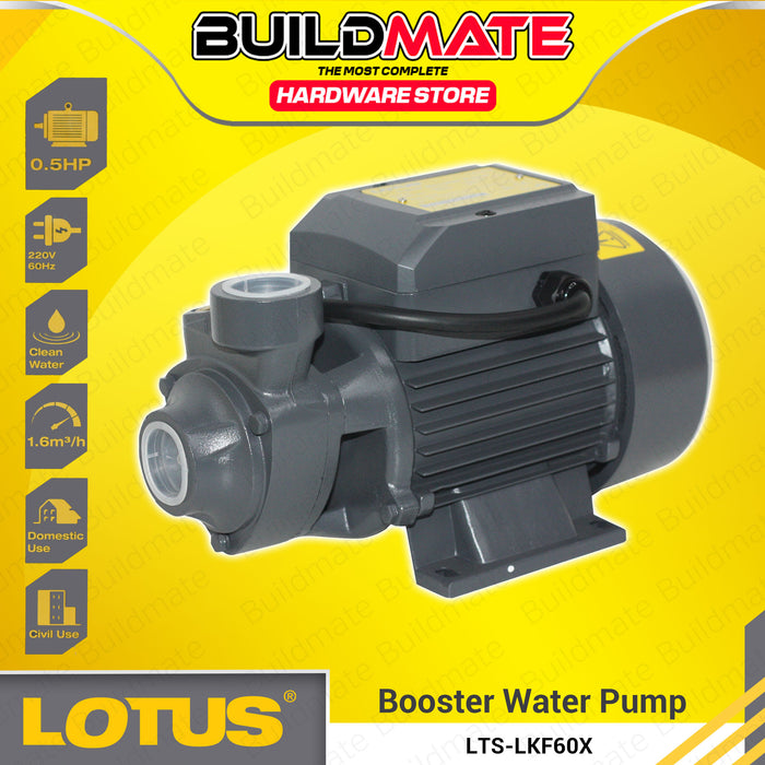 BUILDMATE Lotus Booster Pump 0.5HP Electric Peripheral Clean Water Pump For Domestic and Civil Use LKF60X