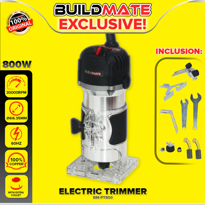 BUILDMATE Brand / SHIMARU Electric Wood Palm Trimmer Router 450W / 800W Compact Wood Edge Trim Woodworking Trimming Tool