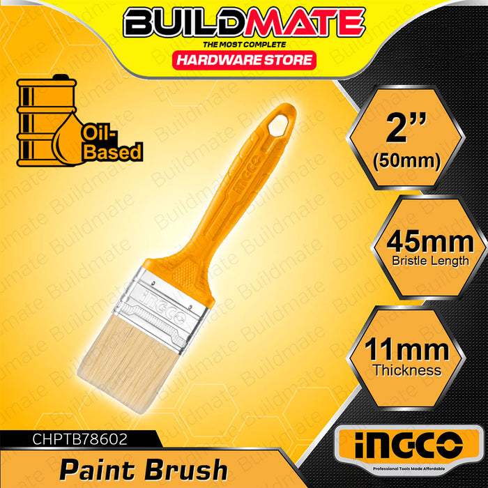 BUILDMATE Ingco Utility Paint Brush 1" - 4" Inch Oil Based Wall Painting Detailing Flat Bristle Brush SOLD PER PIECE - IHT