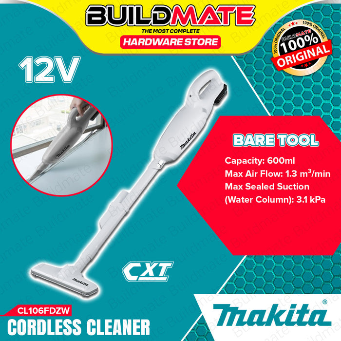 [BARE TOOL] BUILDMATE Makita Lithium-Ion 12V Cordless Vacuum Cleaners 600ml Portable Household Rechargeable Cleaning Tools CL106FDZW