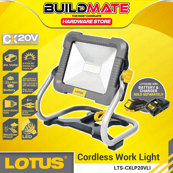 BUILDMATE Lotus Lithium-Ion Cordless Work Light 20V Max Rechargeable Work Lamp with DC Adaptor (BARE UNIT ONLY) CXLP20VLI - LCPT