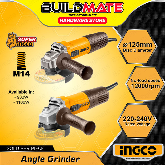 BUILDMATE Ingco Angle Grinder 5" M14 900W / 950W / 1100W Handheld Electric Polishing and Grinding Machine Power Tools - ICPT