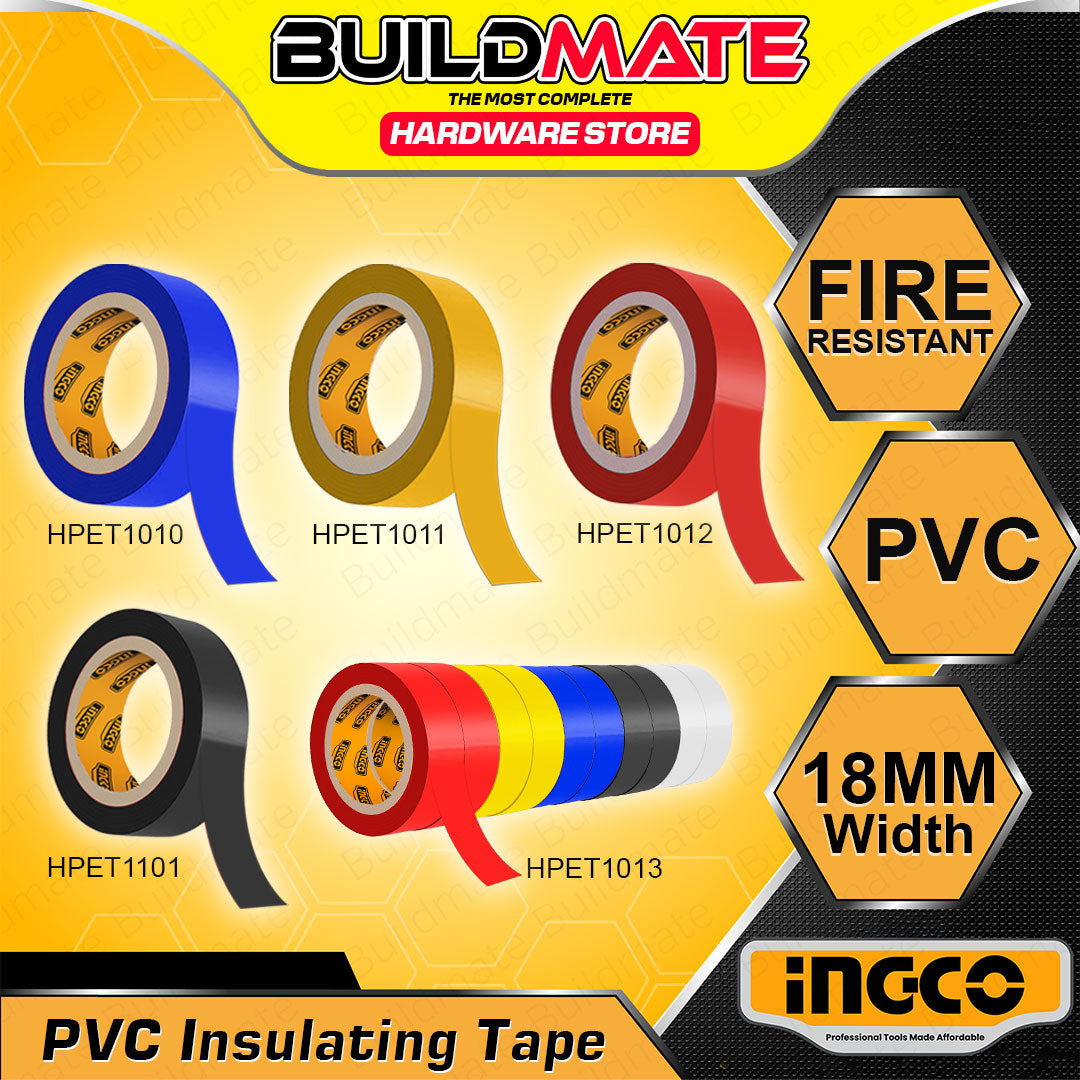 BUILDMATE Ingco PVC Insulating Tape 9.15M-20M Electricians Insulation ...