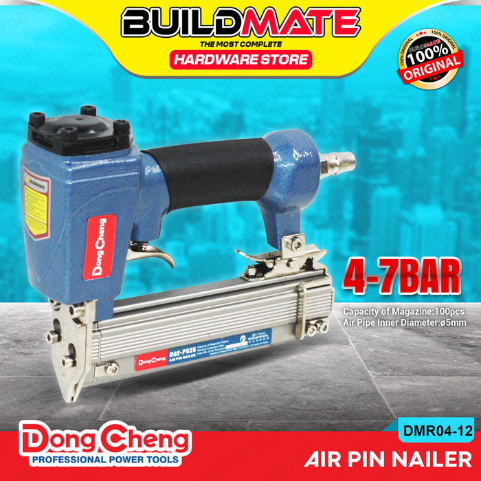 BUILDMATE Dong Cheng Air Pin Nailer 4-7 Bar Compressed Pneumatic Lightweight Nailer for Carpentry & Furniture Making D02-P625