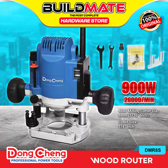 BUILDMATE Dong Cheng Wood Router 900W Handheld Mini Plunge Wood Carving Router Machine Power Tool DMR8S