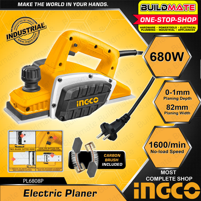 BUILDMATE Ingco Electric Wood Planer Machine Katam 680W | 750W for Woodworking Handheld Tool • IPT