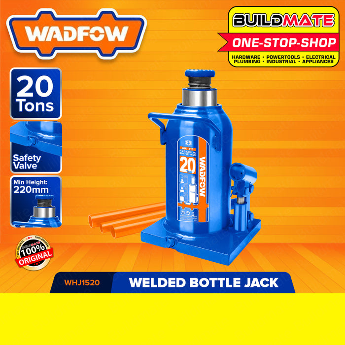 WADFOW 20 TONS Hydraulic Bottle Jack Welded Bottle Jack 20 Ton Easy Lifting WHJ1520 •BUILDMATE• WHT