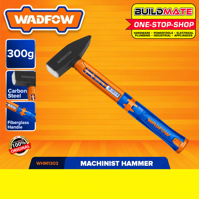 WADFOW 300g Machinist Hammer Unique Design Fiberglass Handle 45# CarbonSteel WHM1303 •BUILDMATE• WHT