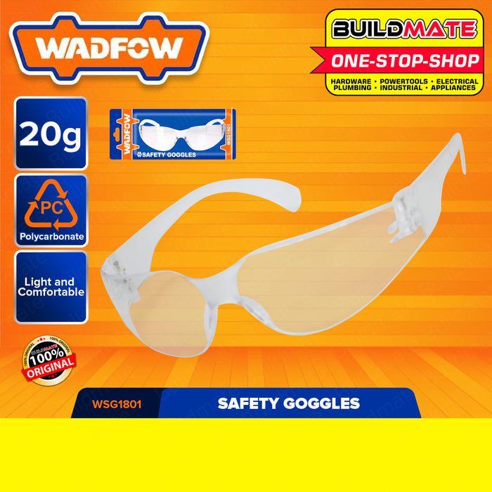 WADFOW 20g Safety Goggles Prevent UV Protective Eyewear Goggles Safety Glasses WSG1801 BUILDMATE WHT