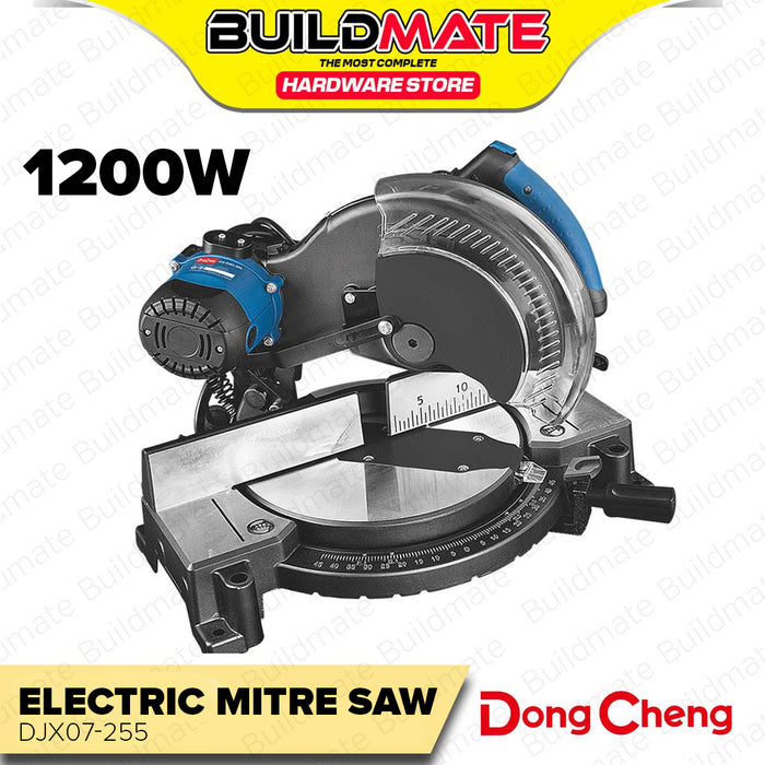 BUILDMATE Dong Cheng Electric Mitre Saw 1200W Aluminum Cutter Miter Cutting Machine Power Tool DJX07-255