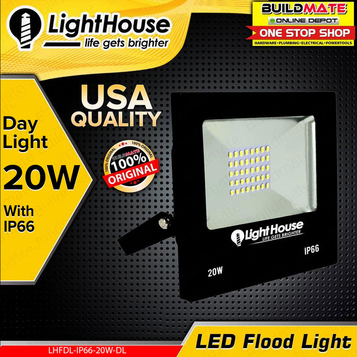 LIGHTHOUSE Weatherproof LED Floodlight 20W WARM WHITE | DAY LIGHT SOLD PER PIECE •BUILDMATE• PHLH