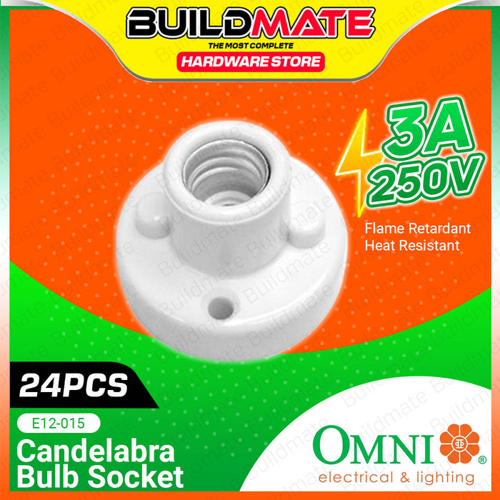 [WHOLESALE] BUILDMATE Omni 24pcs Candelabra Socket E12 / E14 Receptacle Ceiling Fixture Light Bulb Holder Socket SOLD PER SET