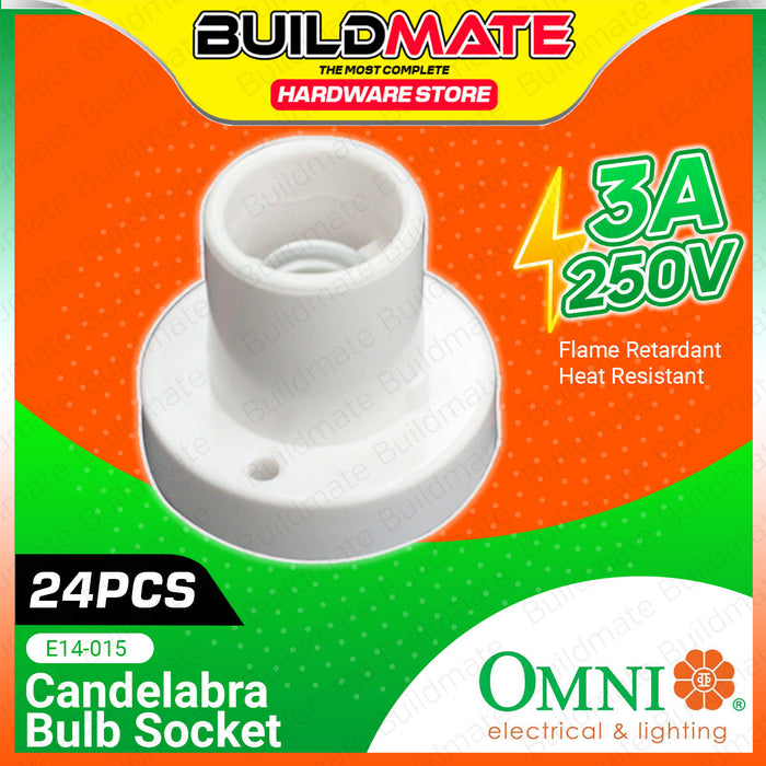 [WHOLESALE] BUILDMATE Omni 24pcs Candelabra Socket E12 / E14 Receptacle Ceiling Fixture Light Bulb Holder Socket SOLD PER SET