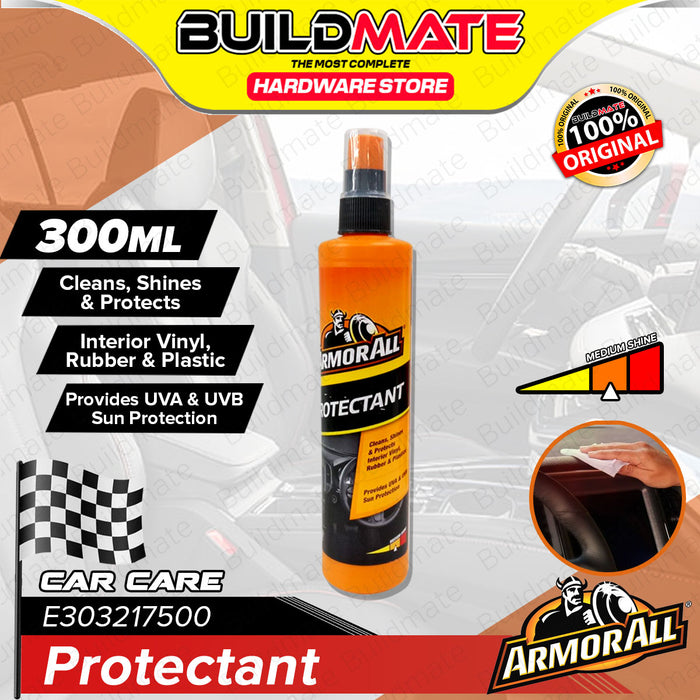 BUILDMATE Armor All Protectant Spray 120ML | 300ML | 500M [SOLD PER PIECE] Gloss Finish Car Care Sprayer Protectant Clean, Shines and Protects Vinyl, Rubber and Plastic Suitable for Automotive Household Usage •