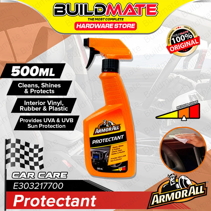 BUILDMATE Armor All Protectant Spray 120ML | 300ML | 500M [SOLD PER PIECE] Gloss Finish Car Care Sprayer Protectant Clean, Shines and Protects Vinyl, Rubber and Plastic Suitable for Automotive Household Usage •