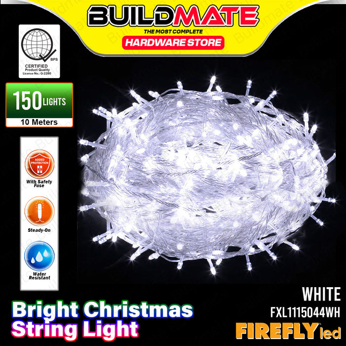 BUILDMATE Firefly LED Bright Christmas String Light Steady-On 150 Lights 10 Meters Indoor/Outdoor Decoration Fairy String Lighting for Christmas Tree