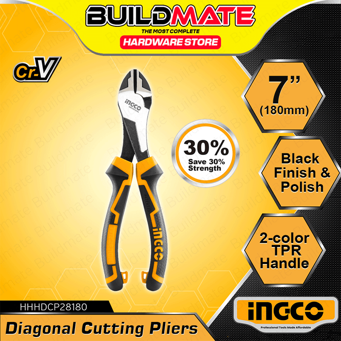 INGCO High Leverage Heavy Duty Diagonal Cutting Pliers 7" HHHDCP28180 •NEW ARRIVAL!• IHT