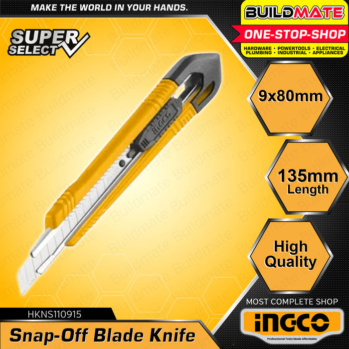 BUILDMATE Ingco Snap-Off Blade Knife 135MM - 152MM Board or Paper Cutter Handy Utility Cutter HKNS16001 / HKNS110925 / HKNS110915- IHT