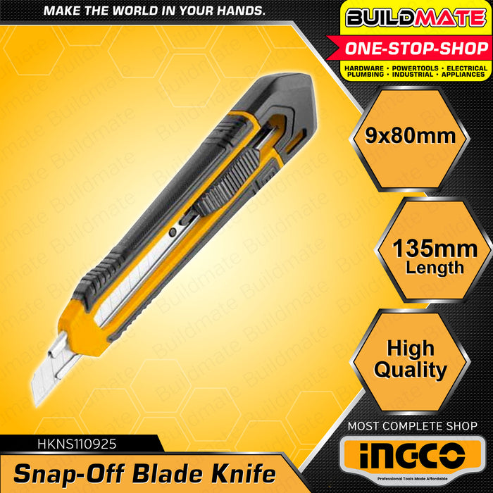 BUILDMATE Ingco Snap-Off Blade Knife 135MM - 152MM Board or Paper Cutter Handy Utility Cutter HKNS16001 / HKNS110925 / HKNS110915- IHT