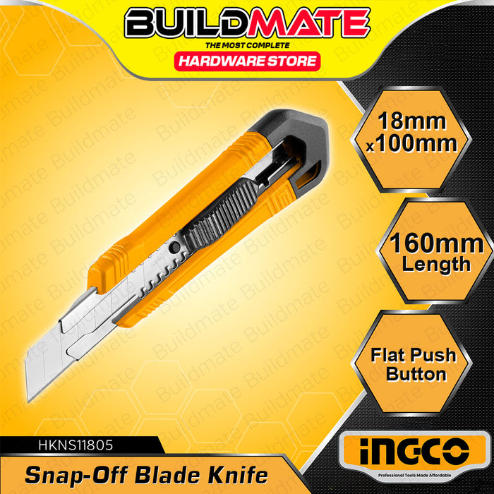 BUILDMATE Ingco Snap-Off Blade Knife 135MM - 152MM Board or Paper Cutter Handy Utility Cutter HKNS16001 / HKNS110925 / HKNS110915- IHT