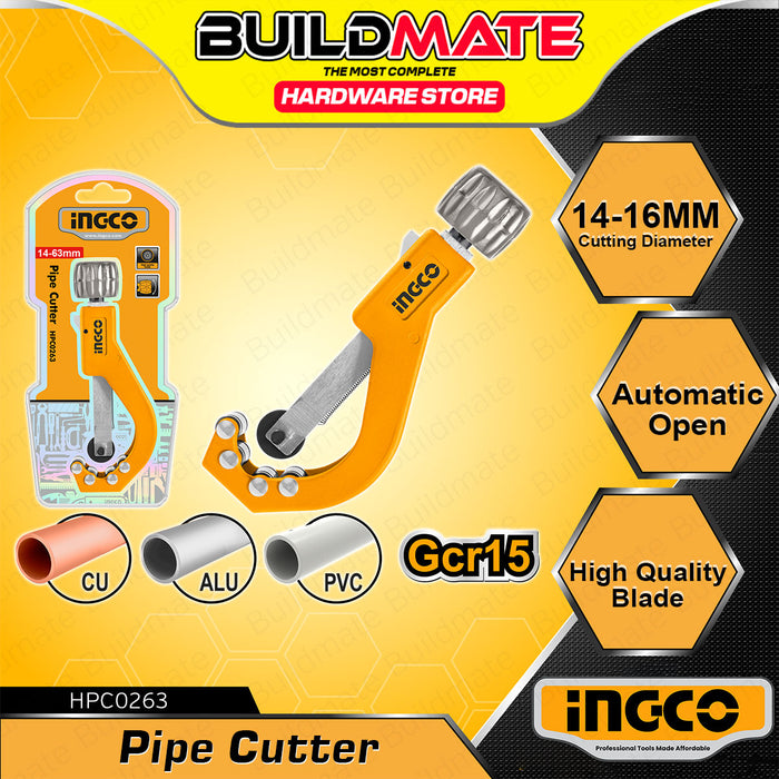 BUILDMATE Ingco Pipe Cutter 3-32mm / 14-63mm Tube Cutter for Copper and Aluminum SOLD PER PIECE HPC0232 / HPC0263 - IHT