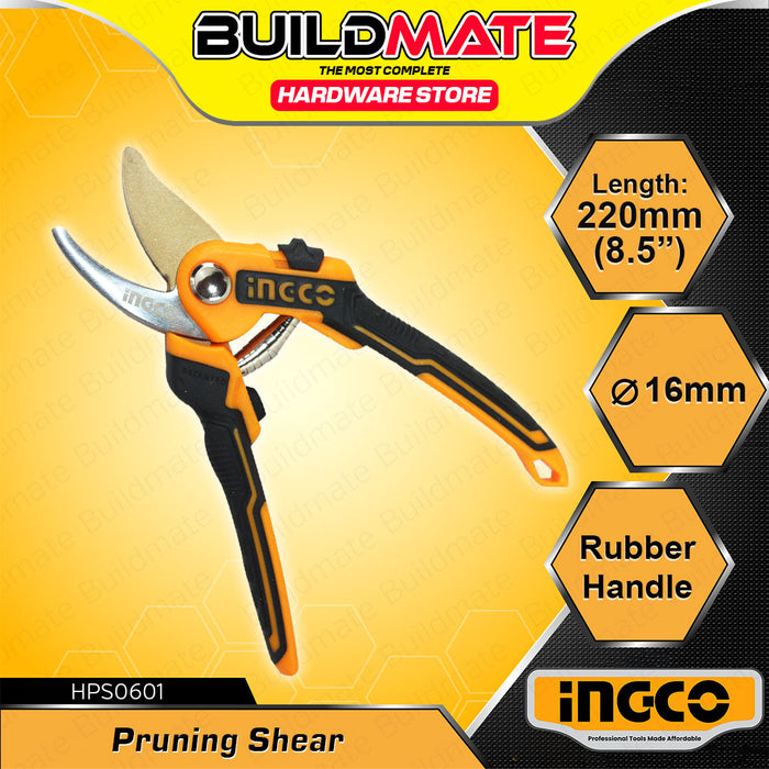 BUILDMATE Ingco Pruning Shear 8.5" Inch Garden Scissors Branch Cutter Trimmer Gardening Pruner Tool HPS0601 - IHT