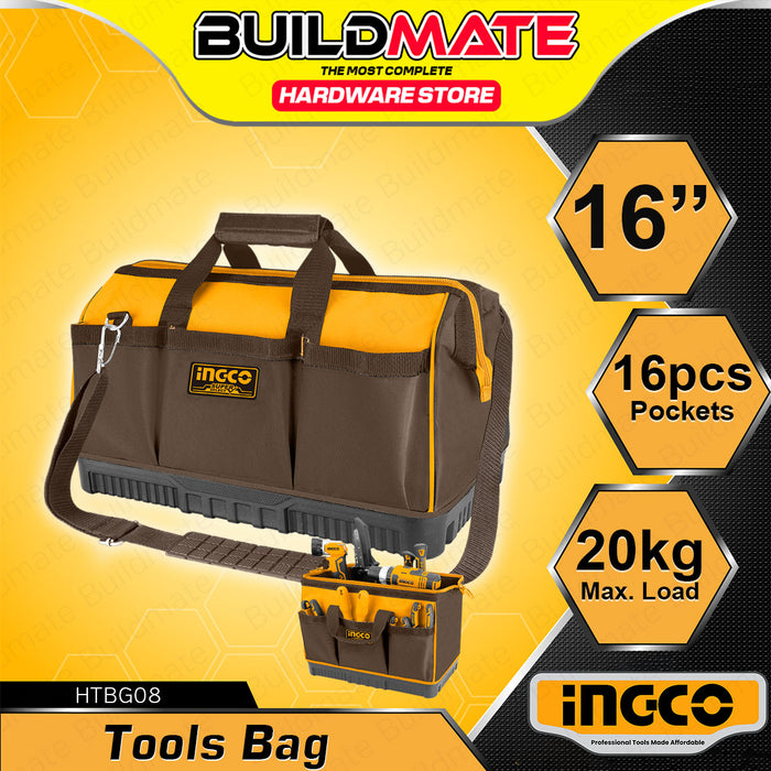 BUILDMATE Ingco Tool Bag 16" / 24" Multi-Functional Tools Organizer Storage Carrier Multi-Pocket Toolbag - IHT