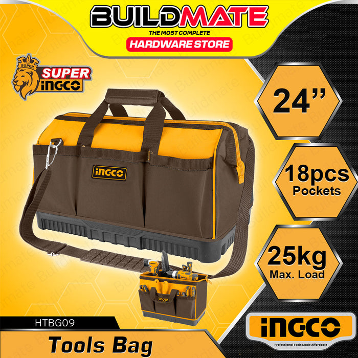 BUILDMATE Ingco Tool Bag 16" / 24" Multi-Functional Tools Organizer Storage Carrier Multi-Pocket Toolbag - IHT