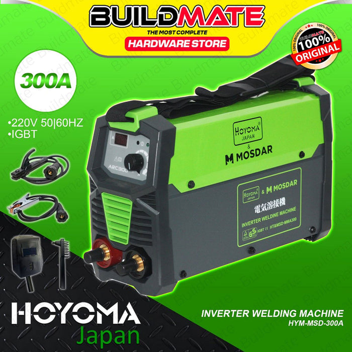 BUILDMATE Hoyoma MOSDAR 300A Inverter Welding Machine IGBT Technology Welding All Day Heavy Duty HT&MSD-MMA300