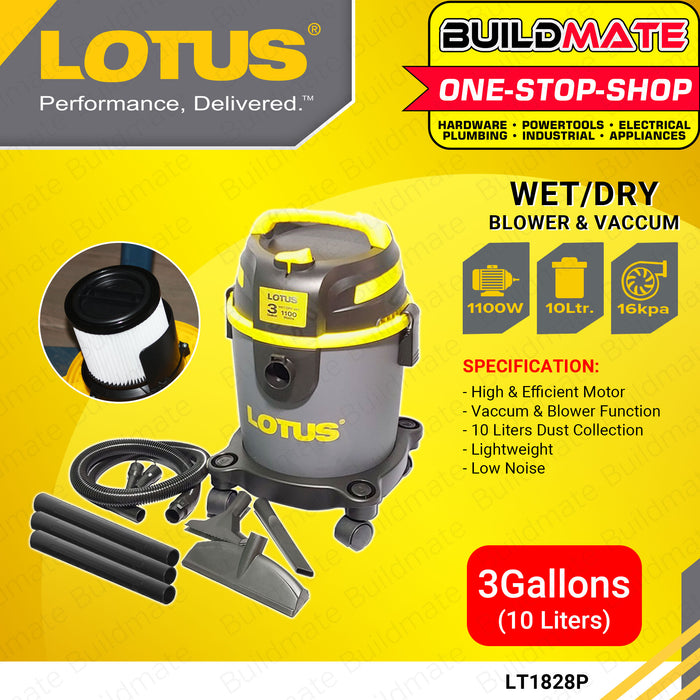 LOTUS Vacuum Cleaner Wet/Dry 3 Gallon LT1828P •BUILDMATE• LPT