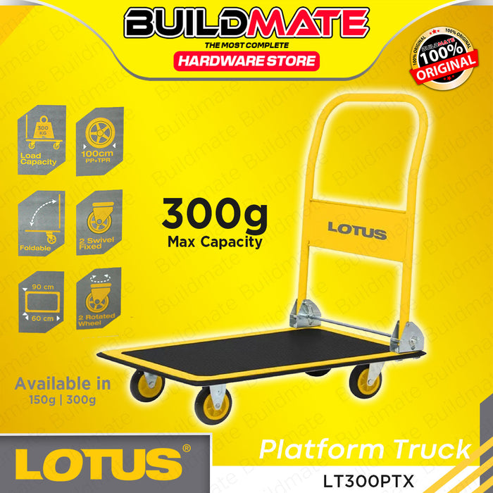 BUILDMATE Lotus Steel Platform Truck 150kg / 300kg Heavy Duty Foldable Hand Push Cart Trolley LT150PTX / LT300PTX - LHT