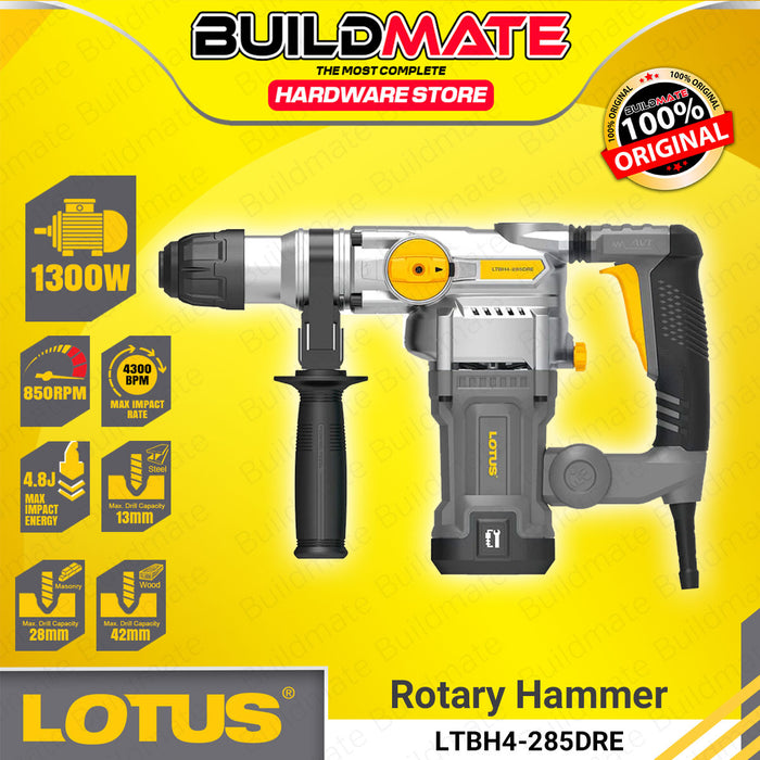 BUILDMATE Lotus 4kg Rotary Hammer 1000W / 1300W Electric Hammer Concrete Breaker Chipping Drill Gun - LPT