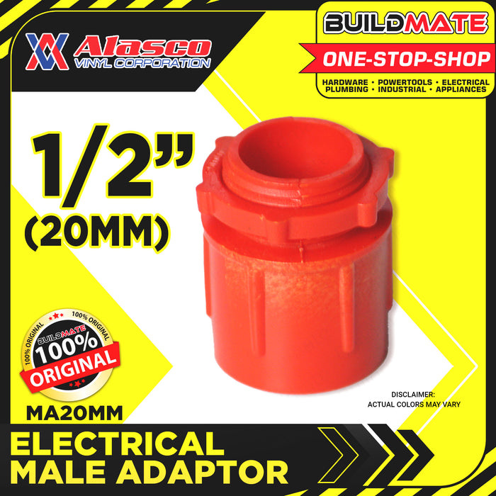 ALASCO 20mm-32mm Electrical Male Adaptor with Lock Nut 1/2", 3/4", 1" SOLD PER PIECE •BUILDMATE•