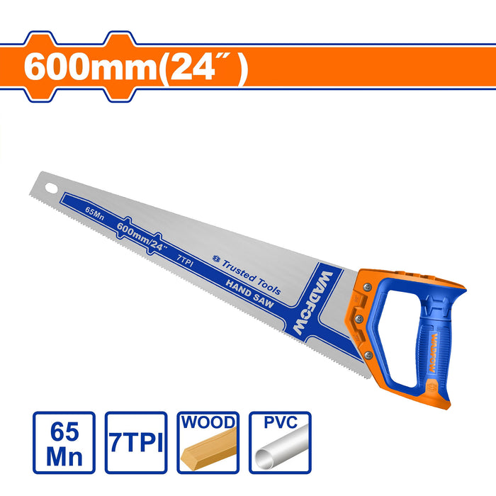 BUILDMATE Wadfow Hand Saw 7TPI 0.9MM 16" 18" 20" 22" 24" Inch with Teeth Protector Cutting Wood Tool WHT