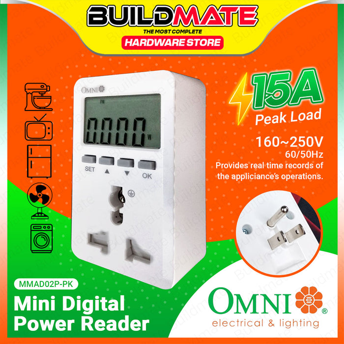 BUILDMATE Omni Mini Digital Power Reader 15A 90-250V MMA-DO2P-PK / MMAD02P-PK