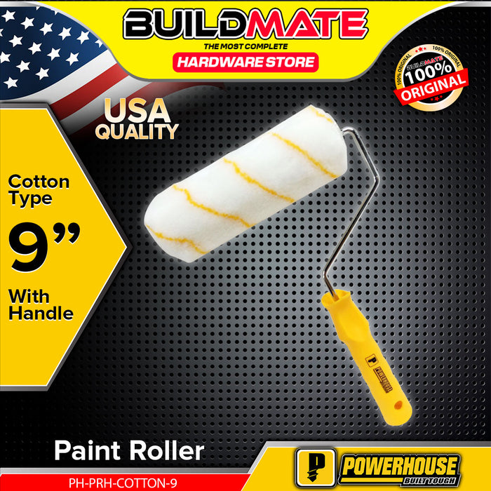 BUILDMATE Powerhouse Acrylon Cotton Paint Roller with Handle 7" / 9" Painter's Roller Brush for Floor Ceiling Wall Painting