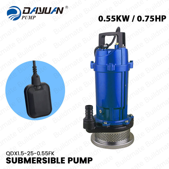 BUILDMATE Dayuan Submersible Pump 0.5HP / 0.75HP Copper Wire With Cast Aluminum Body Stormwater Sewage Septic Water Pump SOLD PER PIECE