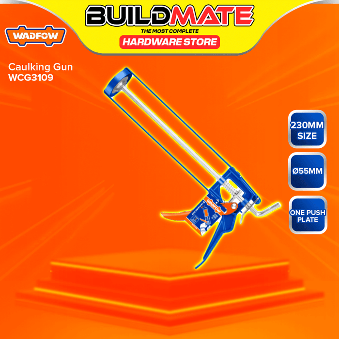 BUILDMATE Wadfow Caulking Gun 9" Inch Manual Injection Caulk Silicon Sealant Gun SOLD PER PIECE  WCG4109 / WCG3109  - WHT