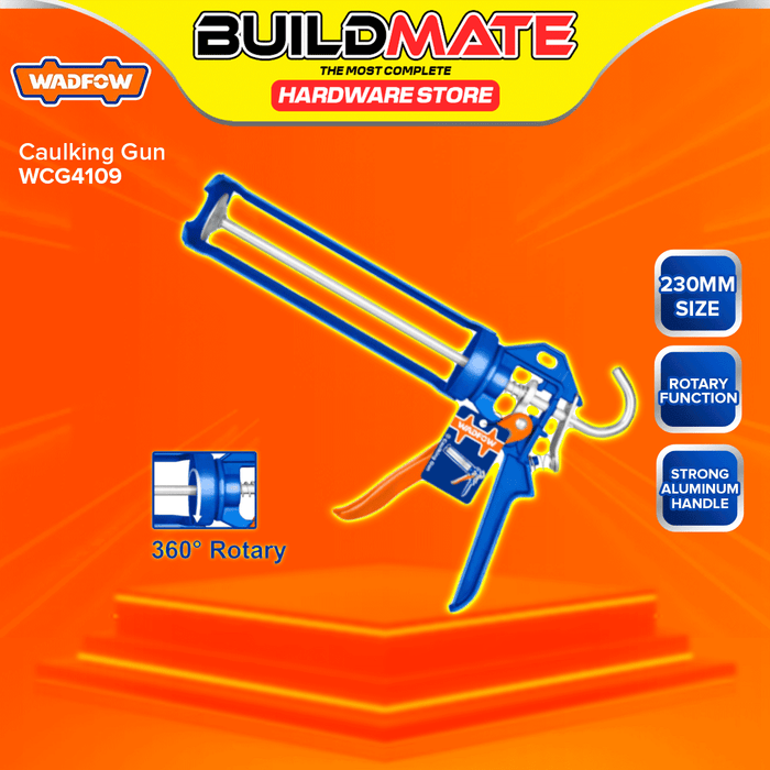 BUILDMATE Wadfow Caulking Gun 9" Inch Manual Injection Caulk Silicon Sealant Gun SOLD PER PIECE  WCG4109 / WCG3109  - WHT