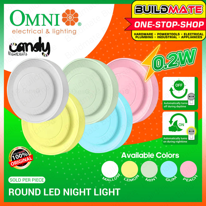 OMNI Round Automatic Sensor Led Night Light Dimmable Night Built-In Light Bedroom Light •BUILDMATE•