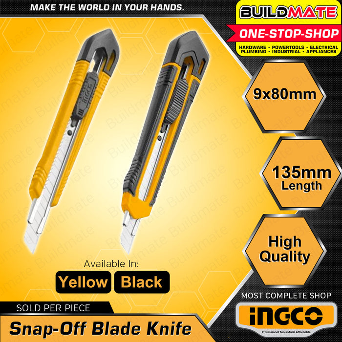 BUILDMATE Ingco Snap-Off Blade Knife 135MM - 152MM Board or Paper Cutter Handy Utility Cutter HKNS16001 / HKNS110925 / HKNS110915- IHT