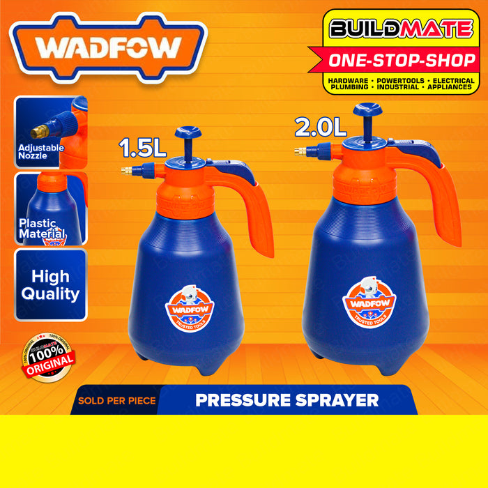 WADFOW Pressure Sprayer 1.5L | 2L [SOLD PER PIECE] Handheld Garden Pump Sprayer Water Spray Bottle Garden Sprayer Pressure Pump Sprayer with Adjustable Nozzle WRS1815 | WRS1820 •BUILDMATE• WHT