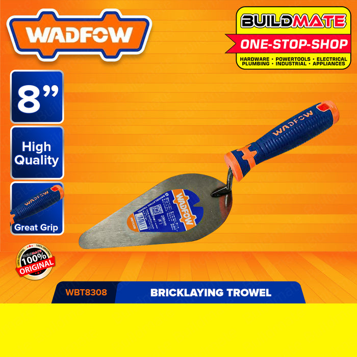 BUILDMATE Wadfow Bricklaying Trowel 6" | 7" | 8 Inch Brick Layering Cement Smoothening Masonry Trowel Finishing Wide Blade Pointing Margin Trowel Steel Construction Tools • WHT