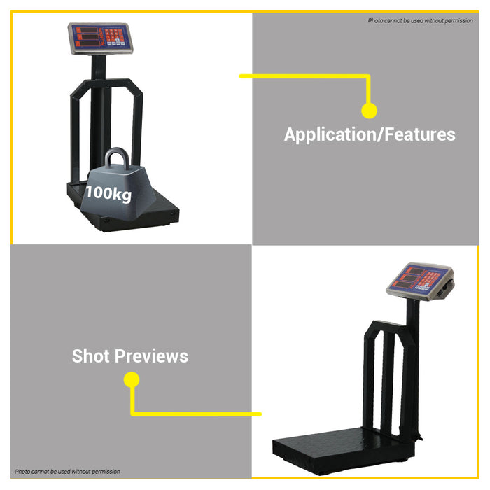 BUILDMATE Wadfow 100KG Electronic Scale Rechargeable Platform Weighing Scale Digital WEC1510 • WPT