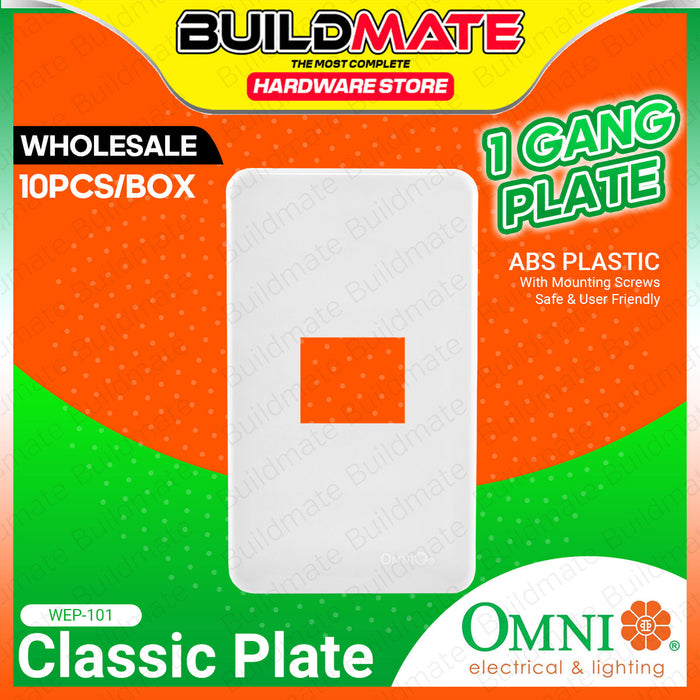 [WHOLESALE] BUILDMATE Omni 10pcs Electrical 1 Gang Classic Plate ABS Wall Switch And Outlet Cover Single Gang Plate WEP-101