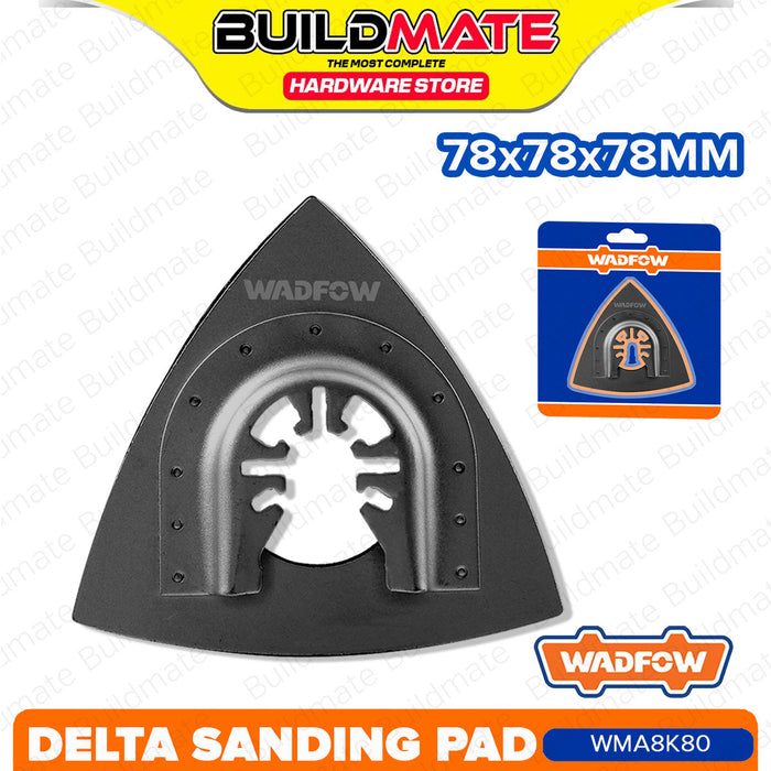 BUILDMATE WADFOW Delta Sanding Sheet Pad Sand Paper Triangle Sandpaper WMA8K80 WHT