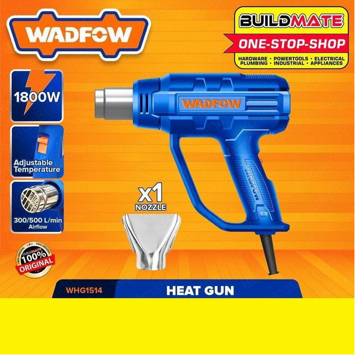 BUILDMATE Wadfow Heat Gun 1600W / 1800W Portable Hot Shrink Gun Air Dryer Plastic Blower Sealer with Nozzle WHG1514 / WHG1516 -  WPT