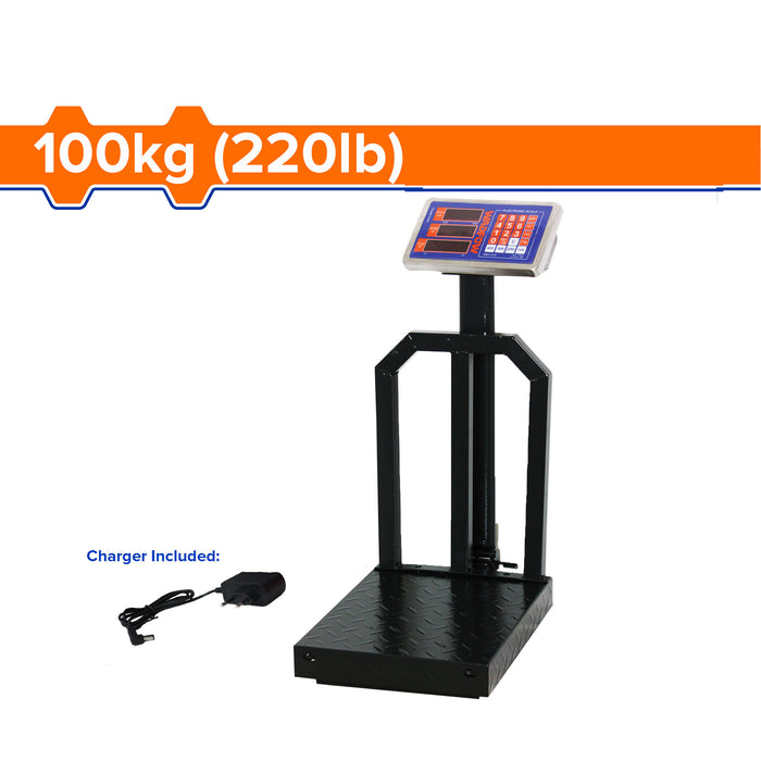 BUILDMATE Wadfow 100KG Electronic Scale Rechargeable Platform Weighing Scale Digital WEC1510 • WPT