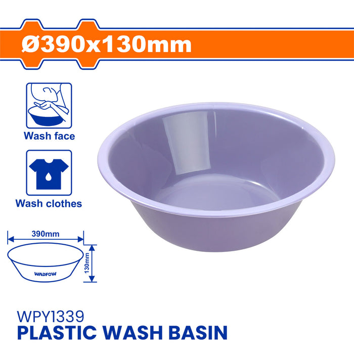 BUILDMATE Wadfow Round Plastic Wash Basin Cleaning Laundry Washing Bowl Pet Bath Tub Dish Palanggana Batya Storage Bucket Container - WHT